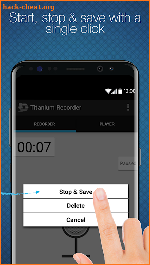 Titanium Voice Recorder with number ID screenshot