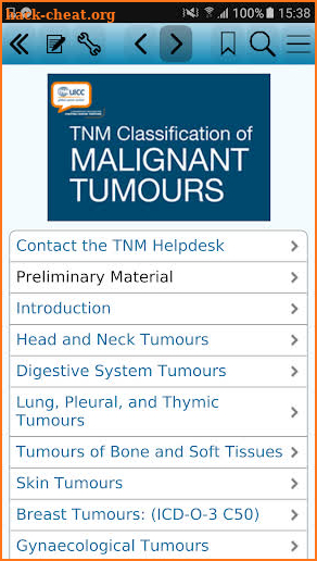 TNM Classification of Malignant Tumours, 8th Ed screenshot