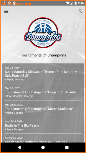 TOC Exposure Events screenshot