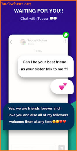 toca life's kitchen talk Video Call + Chat screenshot