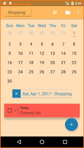 Todo list screenshot