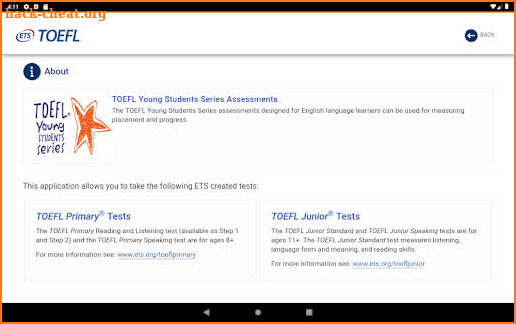 TOEFL YSS screenshot