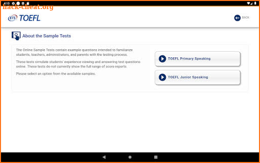 TOEFL YSS screenshot