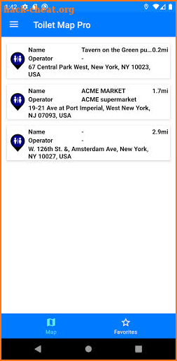 Toilet Map screenshot