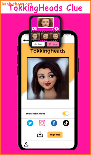 TokkingHeads Portrait Video Clue screenshot