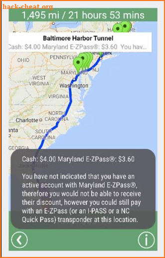 Tollsmart Toll Calculator for US, Canada & Mexico screenshot