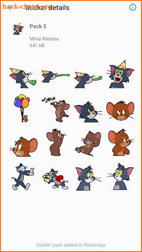 Tom and Jerry Stickers for WhatsApp screenshot