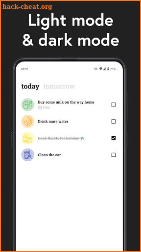 tomorrow - The Minimalist To-Do List screenshot