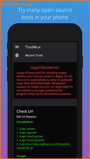 Toolmux - Tools Guide for Termux screenshot