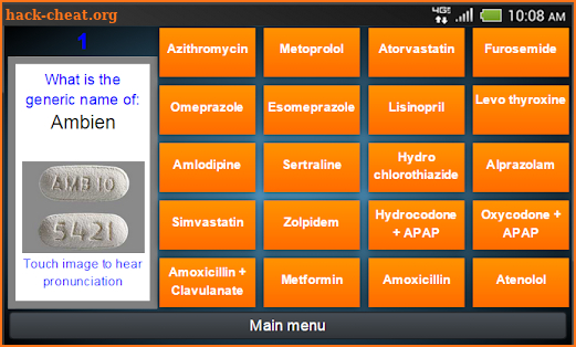 Top 200 Drug Matching Game screenshot