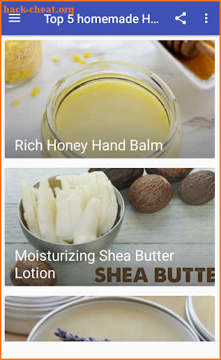 Top 5 homemade Hand Lotion screenshot