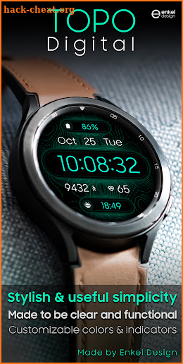 TOPO Digital - watch face screenshot