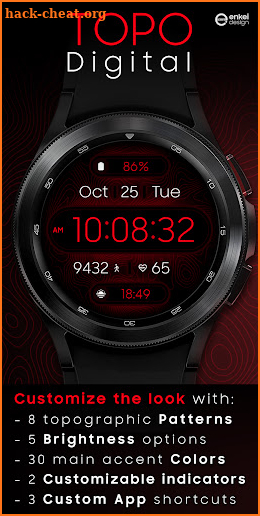 TOPO Digital - watch face screenshot