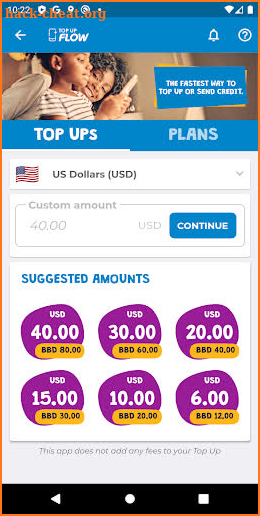 Topup Flow screenshot