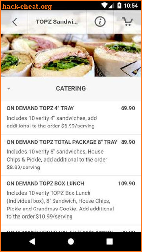 TOPZ Sandwich Company screenshot