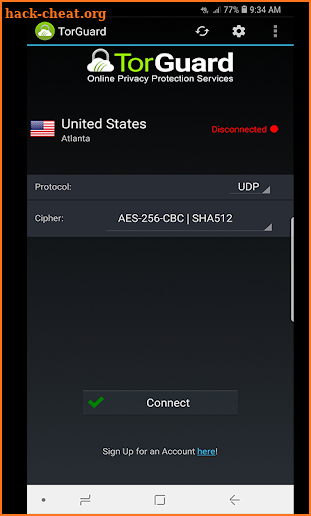TorGuard VPN screenshot