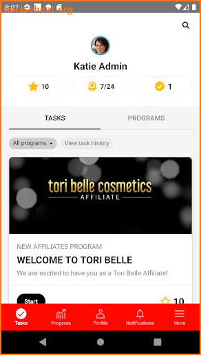 Tori Belle Affiliate (ACT) App screenshot