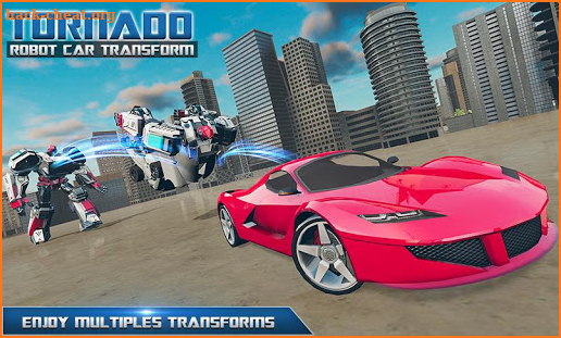 Tornado Robot Car Hurricane Hero Game screenshot