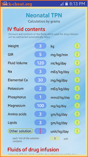 Total parenteral nutrition ( neonates/ pediatrics) screenshot