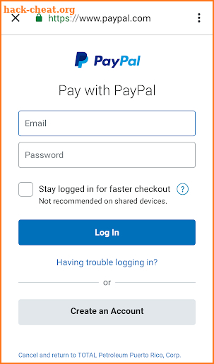 Total Pay - Pay for fuel with PayPal screenshot