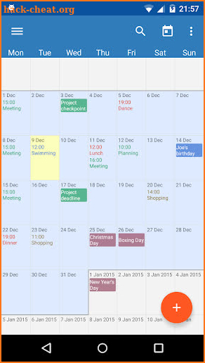 Touch Calendar screenshot