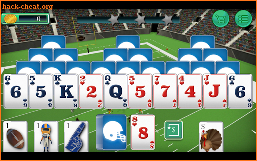 Touch Down Football Solitaire Tri Peaks screenshot