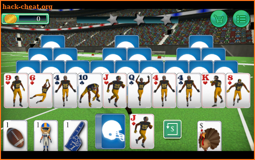 Touch Down Football Solitaire Tri Peaks screenshot