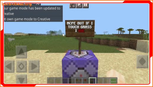 Touch Grass You Die Map MCPE screenshot