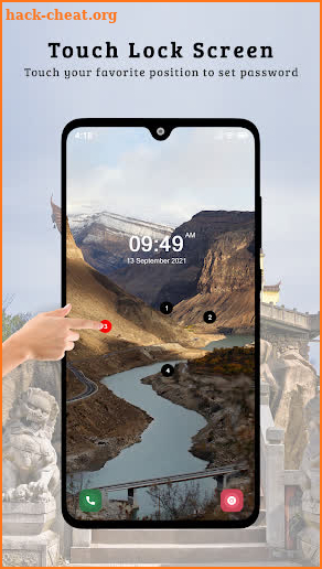 Touch Lock Screen Photo Touch Position Password screenshot