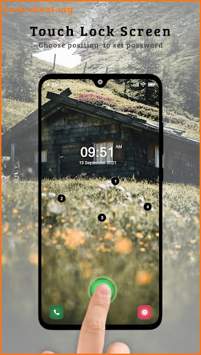 Touch Lock Screen Photo Touch Position Password screenshot