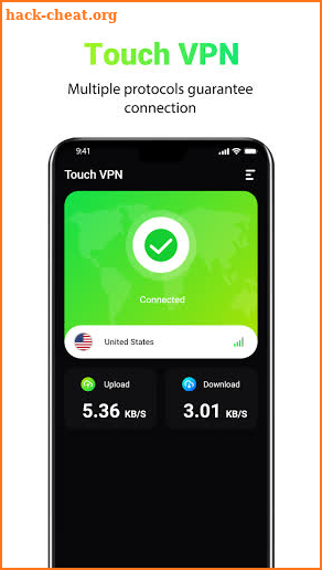 Touch VPN - Free Unlimited Secure Hotspot Proxy screenshot