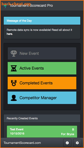 Tournament Scorecard Pro screenshot