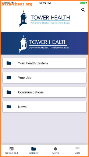 Tower Health Communication App screenshot