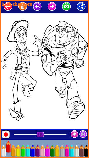 Toy Story coloring cartoon game book screenshot