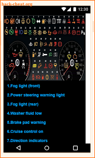 TOYOTA DASHBOARD WARNING LIGHTS screenshot