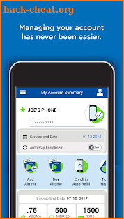 TracFone My Account screenshot
