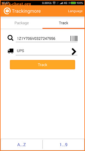 Trackingmore Package Tracker screenshot