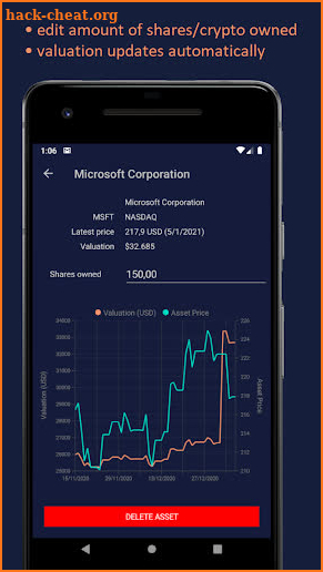 TrackMyStack Net Worth Tracker screenshot