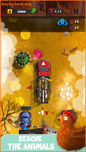 Tractor rush: Animal rescue adventure, shoot'em up screenshot