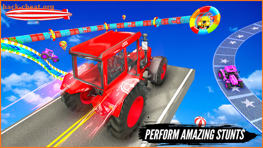 Tractor Stunt Game 2021: Mega Ramp Car Stunts screenshot