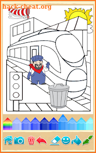 Train drawing game for kids and adults. screenshot