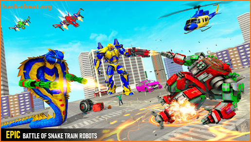 Train Robot Snake Transform Robot Shooting Games screenshot