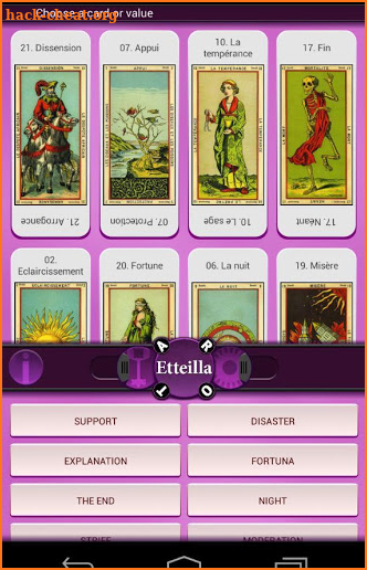 Trainer of Eteilla Tarot screenshot