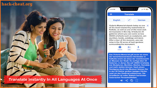 Translate Instant Voice & Camera in All Languages screenshot