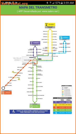 Transmetro Guatemala Mapa 2019 screenshot