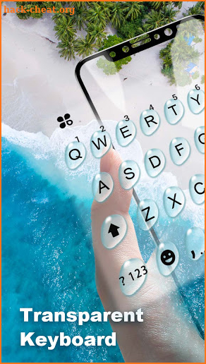 Transparent Beach Keyboard Background screenshot