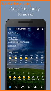 Transparent clock & weather screenshot