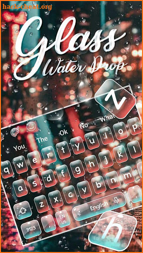 Transparent Water Drop Keyboard Theme screenshot