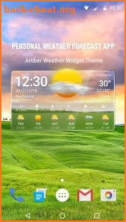 Transparent Weather & Clock App 2018 screenshot