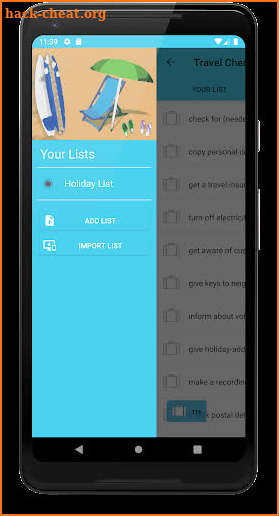 Travel CheckList screenshot